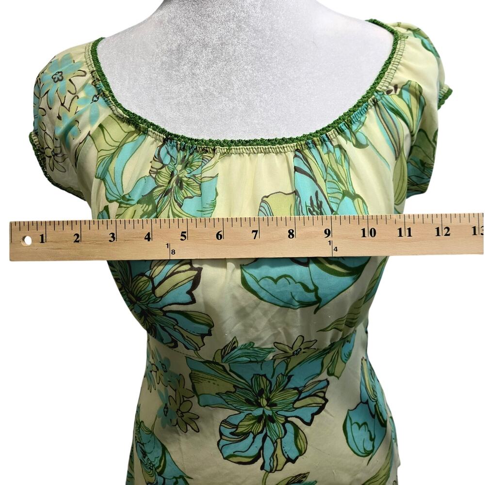 RAG Floral Tie-Back Blouse Small Made USA As-Is - Picture 7 of 9